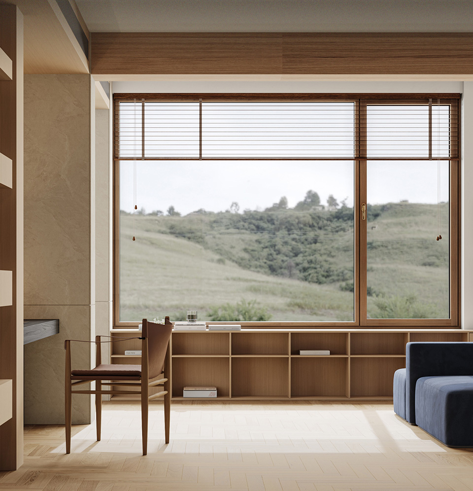 森鹰5G铝包木窗-x115