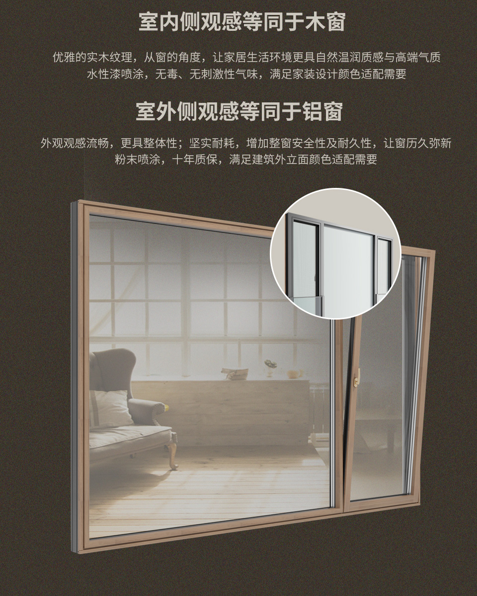 森鹰5G铝包木窗-x115