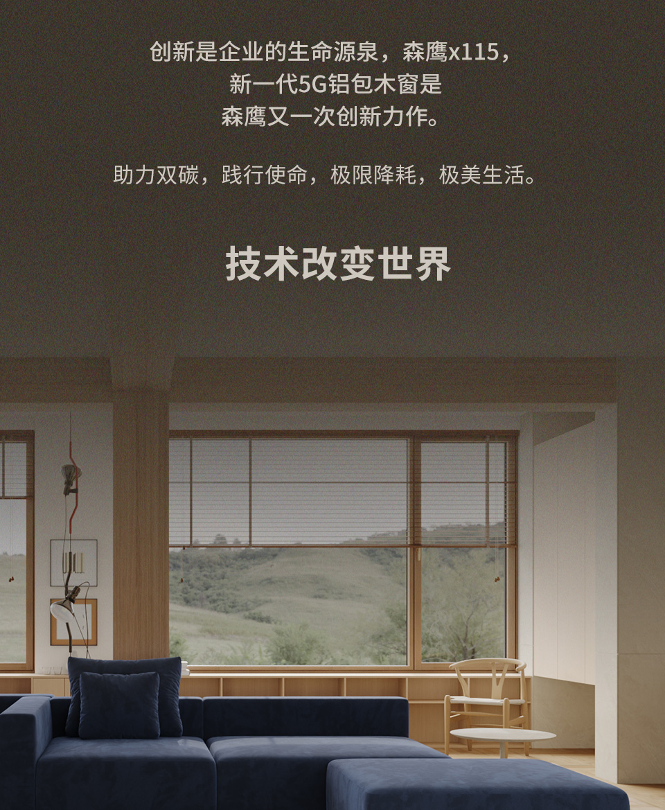 森鹰5G铝包木窗-x115