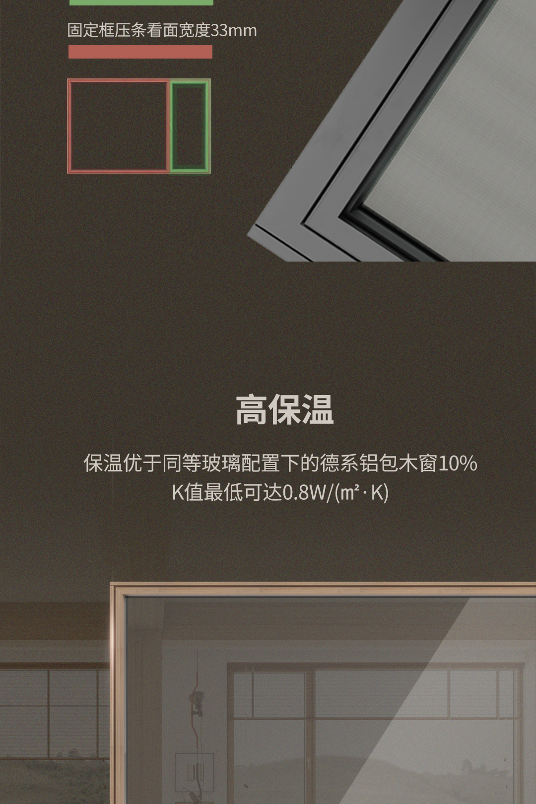 x115-IW | 5G铝包木内开窗